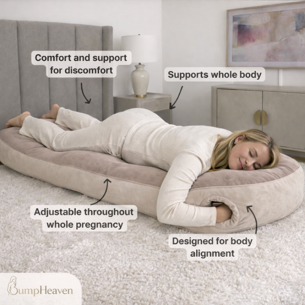 BumpHeaven™ – CloudComfort Pregnancy Pillow